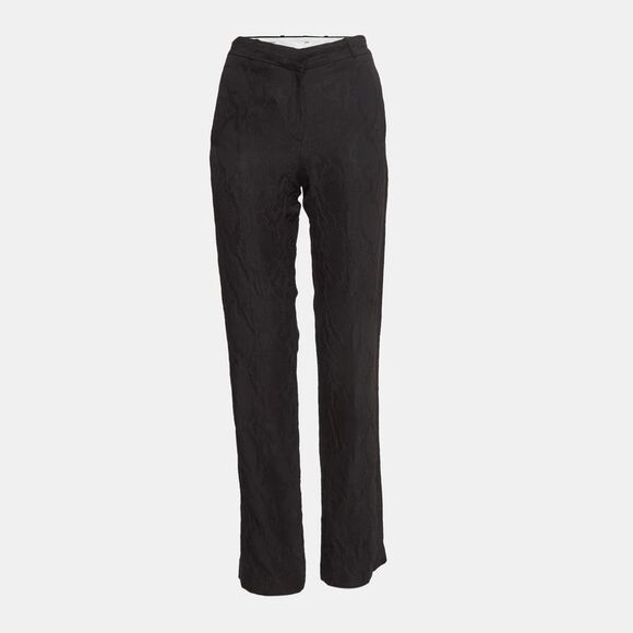 Joseph Black Reptile Embossed Silk Blend Trousers S - Picture 1 of 4